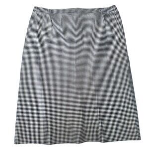 Vintage Count Romi Navy Houndstooth Pencil Skirt Made in USA Size 16 High Waist